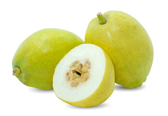 Chinese Pear fruit isolated on white background