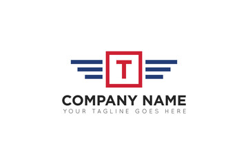 initial letter t wing speed logo, icon, symbol vector illustration design template