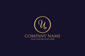 initial letter u luxury logo, icon, symbol vector illustration design template © squidone