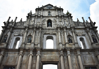 Fototapeta na wymiar Saint Paul Ruins In Macau