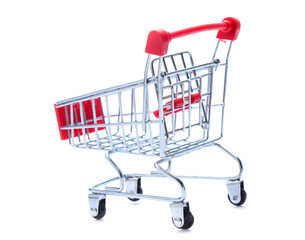 Shopping cart isolated on white background