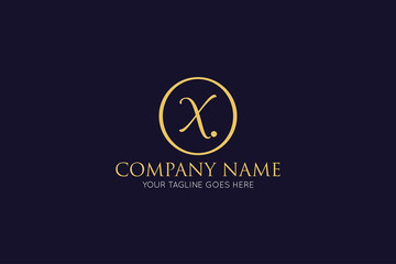 initial letter x luxury logo, icon, symbol vector illustration design template