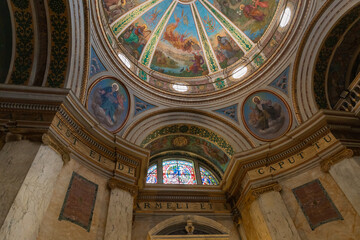 Fototapeta premium The interior of the Stella Maris Monastery which is located on Mount Carmel in Haifa city in northern Israel