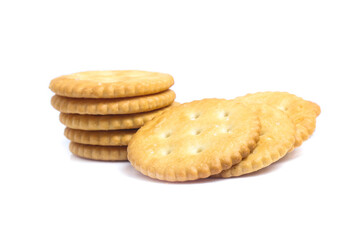 Cracker isolated on over white background