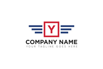 initial letter y wing speed logo, icon, symbol vector illustration design template
