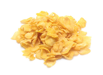 Cornflakes isolated on white background
