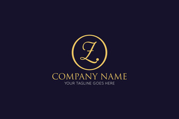 initial letter z luxury logo, icon, symbol vector illustration design template