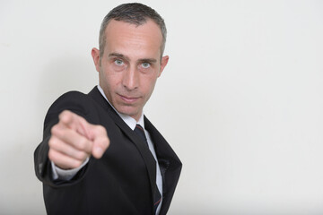 Portrait of mature handsome businessman in suit