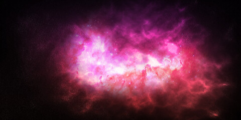 Nebula in deep space against the background of stars. Background illustration 3D