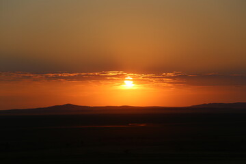 sunset over