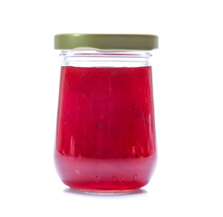 Jam jar isolated on white background