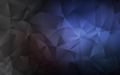 Dark BLUE vector shining triangular background. Colorful abstract illustration with triangles. Polygonal design for your web site.