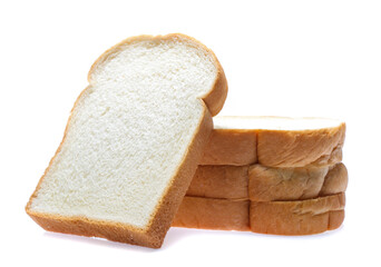 sliced bread isolated on white background