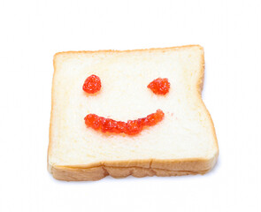 sliced bread isolated on white background