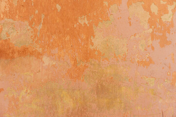 Сoncrete background with abstract paint texture. Background of old orange painted wall. Roman wall texture background, Rome Italy