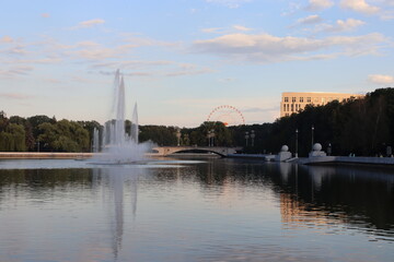 newly built fountain complex in Minsk