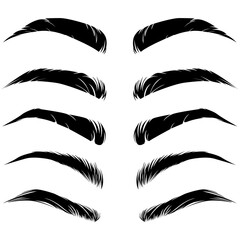Male and female eyebrows 