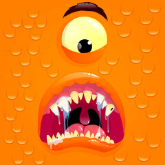 Vector orange monster avatar