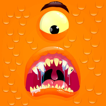 Vector Orange Monster Avatar