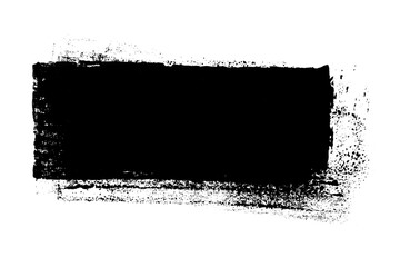 Schmutziger unordentlicher Abdruck von schwarzer Farbe auf weissem Hintergrund