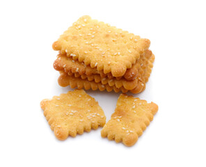 Cracker isolated on white