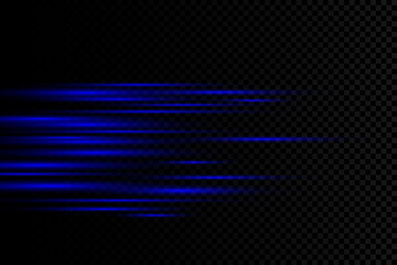 Stylish blue light effect. Abstract laser beams of light. Chaotic