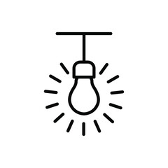 Illustration Vector graphic of bulb lamp icon