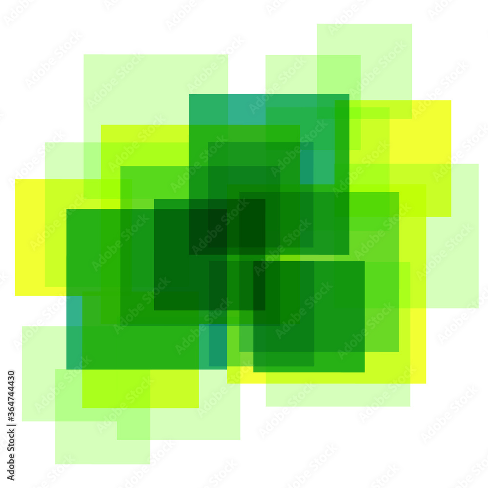 Poster background with abstract square pattern. logo design with transparent squares in green. jpeg illustr