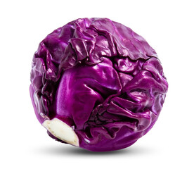 Obraz premium red cabbage isolated on white background