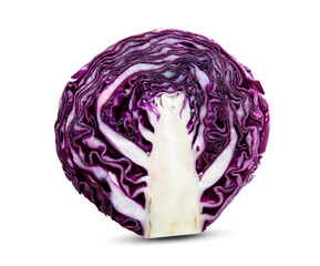 Obraz premium red cabbage isolated on white background