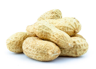 Peanuts isolated on white background