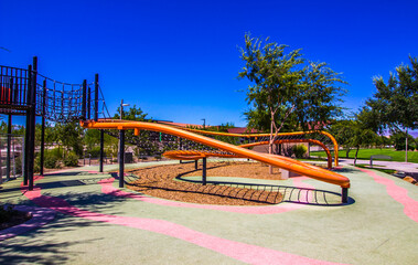 Orange Playground Tubing At Free Public Park