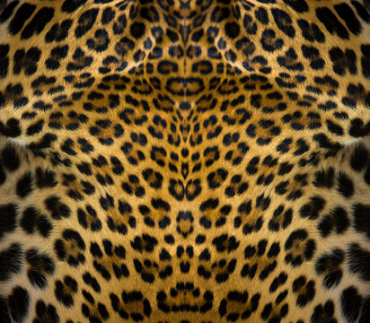 Close-up of leopard skin on the background