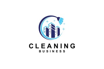 cleaning clean service logo icon symbol template. trend modern logotype design illustration.