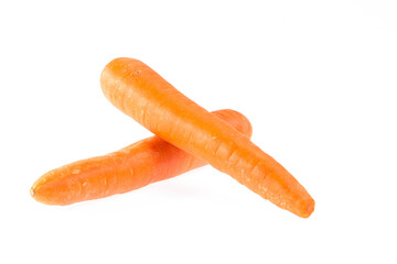 Fresh carrot isolated on white