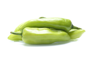 green pepper isolated on a white background