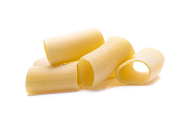 dry Italian pasta isolated on white background