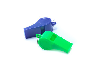 sport whistle isolated on white background