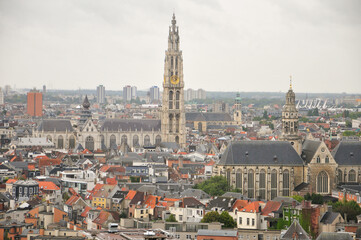 Fototapeta na wymiar アントワープの街並み　Beautiful cityscape of Antwerp, Belgium