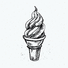 Ice cream cone drawing.