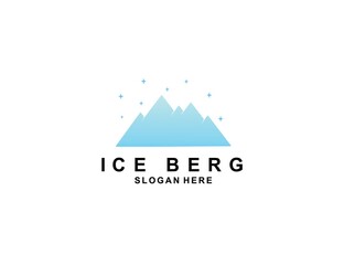 Iceberg logo synbol illustration isolated on white background
