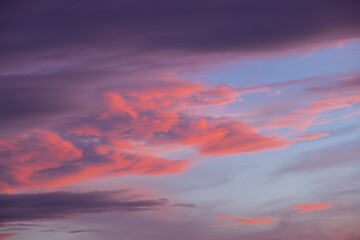 Fototapeta na wymiar 鮮やかな夏の空の夕焼け