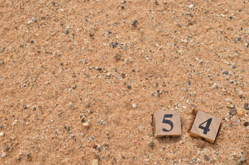 Number 54, number cube in natural concept.