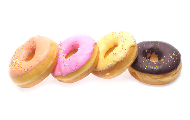 Donuts isolated on white background