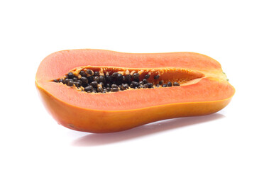 sweet papaya on white background