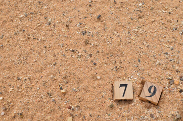 Number 79, number cube in natural concept.