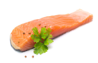 salmon  isolated on white background