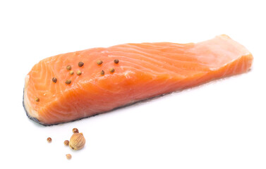 salmon  isolated on white background
