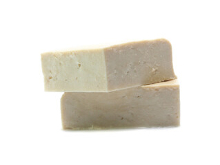 Tofu isolated on white background