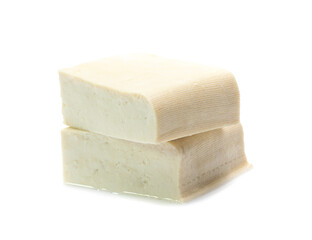 Tofu isolated on white background